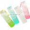 Factory Directly Sale Reusable Water Bottle Frosted Glass with Lid And Rubber Rope Buckle