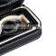 Custom Portable Black Two Piece Watch PU Leather Zipper Bag Pocket Watch Box