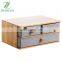 Wholesale Custom bamboo Jewelry gift box with fabric drawers