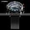 SINOBI Dual Time Men's Watch Multifunctional Dial Leather Band Digital Display Week Display LED Light S9733G  jam tangan Montre