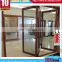 bi folding double glass door for kitchen  white frame aluminium folding casement doors