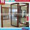 bi folding double glass door for kitchen  white frame aluminium folding casement doors