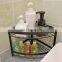 Factory custom multifunction sector 2 tier cans spice organizer shelf corner kitchen storage rack