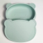 Cute Animal Bear Kids Tableware Dinner Dish Feeding Plate With Lid Baby Silicone Tableware
