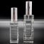 fancy grid 50ml empty glass perfumes bottles with cap pump sprayer bottle