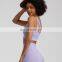 High Neck Hollow Out High Quality Breathable Yoga Tops Gym Backless Crop Sports Bras Nylon Spandex