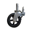 Heavy Duty Zinc Plated Swivel Solid Rubber Caster Trolley Wheel