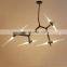 Modern Nordic Style Decorative Chandelier with Iron and Brass Hardware Gold and Black Lighting Fixtures for Indoor Use