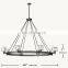 Modern Brass Chandelier Clear Glass Shades Elegant Ceiling Light Fixture for Living Room Dining Room Kitchen Island Foyer Lobby