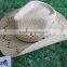 black cowboy straw hat with hollowed-out figure