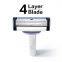 1 Stick 4 Blade Cartridges Shaving Razor For Men Four Layers Stainless Steel Blade Men Beard Razor Factory Wholesale Quality