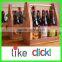 4 Pack Wooden Beer Bottle Carrier, 6 bottles Wooden Beer Caddy, Wood Beer Crates