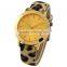 FT1433 Best quality pu leather fashion stainless steel case back watch