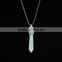 Wholesale Women Jewelry Fashion Gem Stone Pendant Turquoise Stone Bullet Necklace SMJ0112