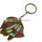 Hot Selling Metal Colorful Transparent Enamel Fish Keychain