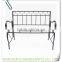 LC-77290 Wroutght metal iron public school street patio bench