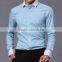 High collar 100% polyester dress shirts for men shirts with buttons