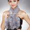 Hot selling kinds of real mink fur scarf with flouncing