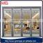 aluminum frame accordion glass door for balcony