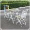 custom colorful metal patio furniture set table and chairs for garden deco