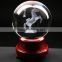 3d laser horse solid glass crystal ball