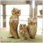 Handmade Decor Home Three Sizes in One Set Ceramic Owl