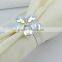 table decoration & accessories type flower shape acrylic stones metal napkin rings