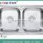 crazy selling silver built-in drainboard kitchen sink 8248