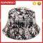 A-1487 Holiday Printed Pattern Cotton Bucket Hat Wide Rim Flat Top Bucket Cap Women Fishing Bucket Hat