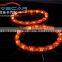 Factory top quality crystal tear drop led chip white amber crystal led flexible strip drl led drl with turning function