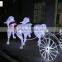 Outdoor christmas decoration horse carriage fancy gaint horse lighted carriage led for christmas with high quality