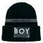 boy patch unisex beanie knitted hat