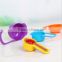 2016 New arrvial 6 Piece Rainbow Plastic Measuring Cups and spoon sets/rainbow colorful measuring spoon set