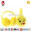 2016 newest!Fashion Girls Dot Plush whats app cartoon emoji winter earmuffs yellow                        
                                                Quality Choice