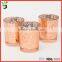 votive glass wedding candle holder in rose gold color