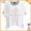 Latest Desgin Fashion Fitted Short Tops Young Women Garment Printed Thirts