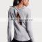 women clothing wholesale custom blouses t shirt trendy casual girls plain long sleeve t shirts grey