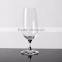 Wholesale OEM lead free clear crystal 380ml beer glass,goblet drinks joyshaker bottle with gold plating stand