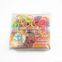 colorful rainbow silicone elastic loom bands for promotional gifts