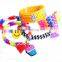 colorful rainbow silicone elastic loom bands for promotional gifts