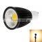 Black 5w gu10 cob led spotlight energy saving lamp-warm white 3000K