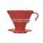 Promotional Red Kitchenware Custom Ceramic Coffee Dripper