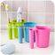 creative plastic mug cup with toothbrush holder