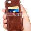 Mobile phone accessories soft leather case with card holders for iphone6