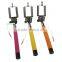Wired Selfie Stick with fluted tube shutter button,Selfie Stick Wired,Selfie Stick With Wired Remote