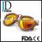 Modern Design Smaller Wood Frame Metal Temple Sunglasses