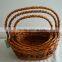 3 set handmade willow storage baskets with handle