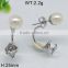 Gorgeous pearl earring in silver color