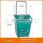 2016 newly design supermarket basket with wheels retail shopping carts for sale