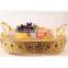 15cm*15cm Hollow Fruit Tray,Gold Plated Basket For Decoration
